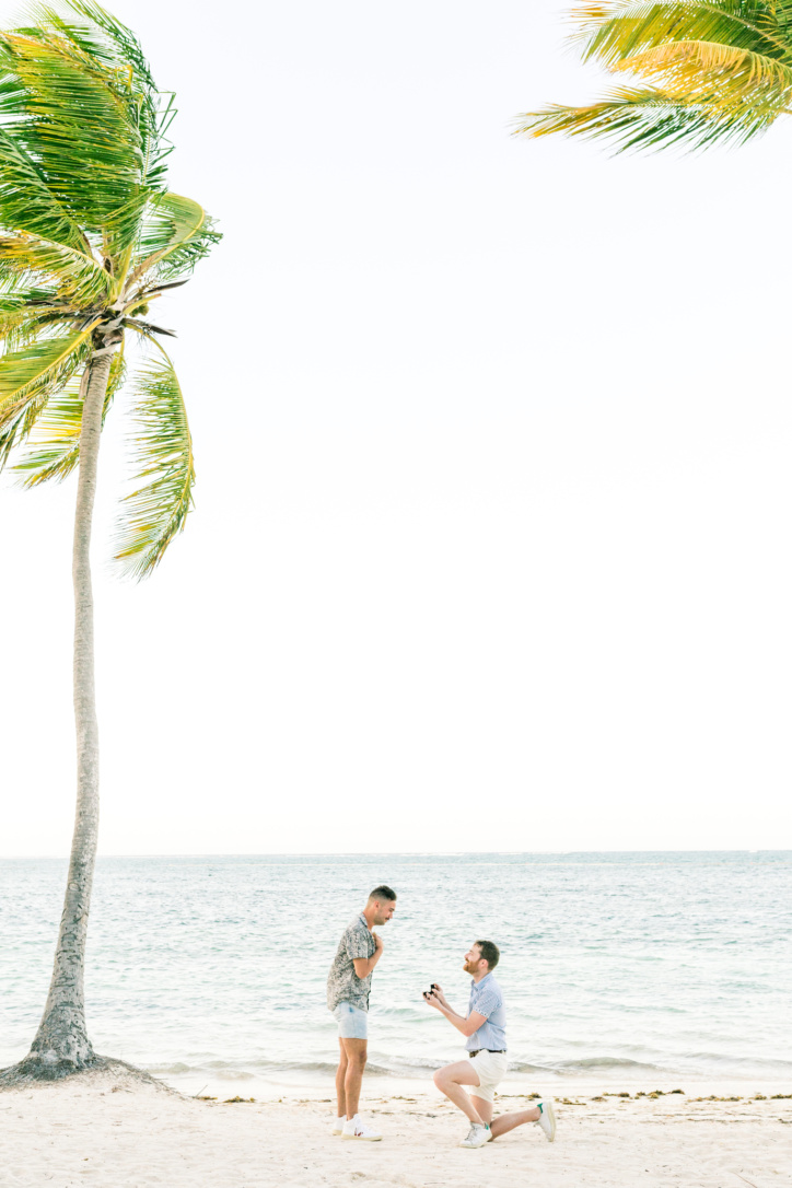 Guy proposal in Punta Cana, LGBT wedding proposal