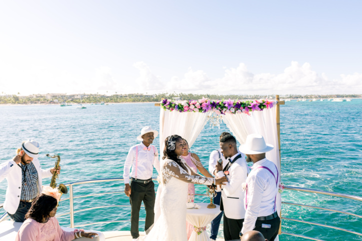 Wedding on a boat, Punta Cana (Daphnee & Stanley)