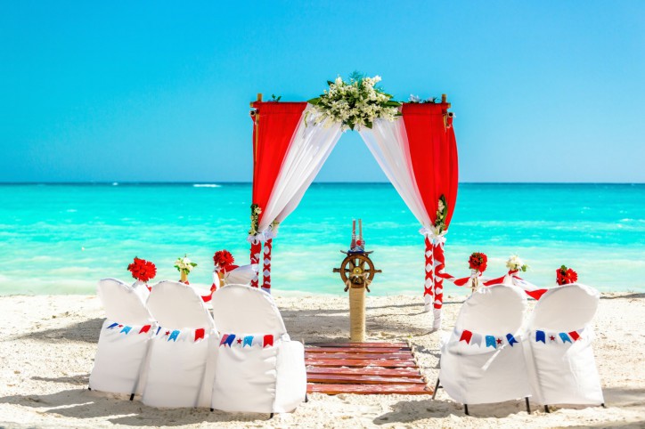 VIP Nautical Red and White Wedding Style. Dominican Republic, Cap Cana